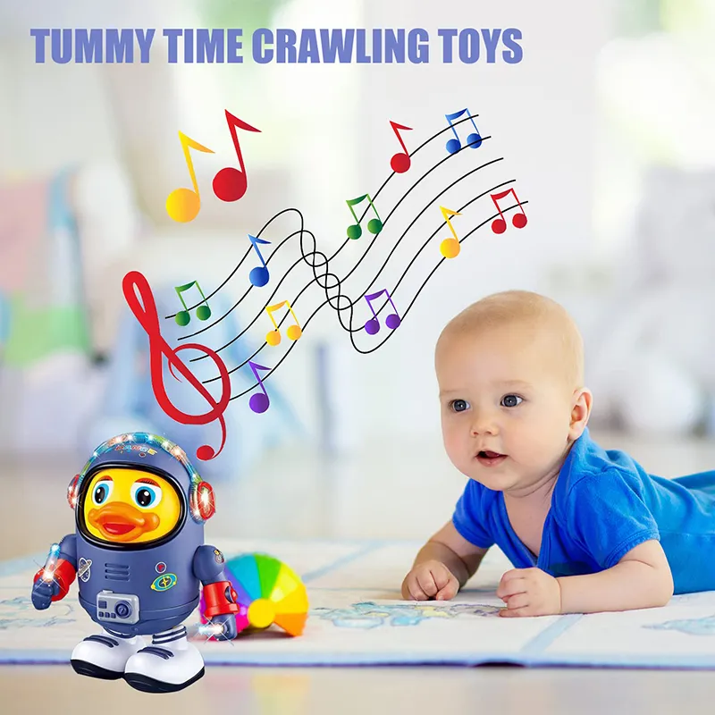 Baby Duck Toy Musical Interactive Toy Electric with Lights and Sounds Dancing Robot Space Elements for Infants Babies Kids Gifts - Image 6