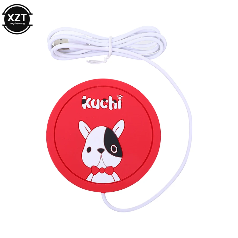 USB Power Suply Tea Coffee Cup Mug Warmer Heating Cup Mat Pad Coasters for Office Gadget Cartoon Original Wood Grain Mug Pad - Image 5